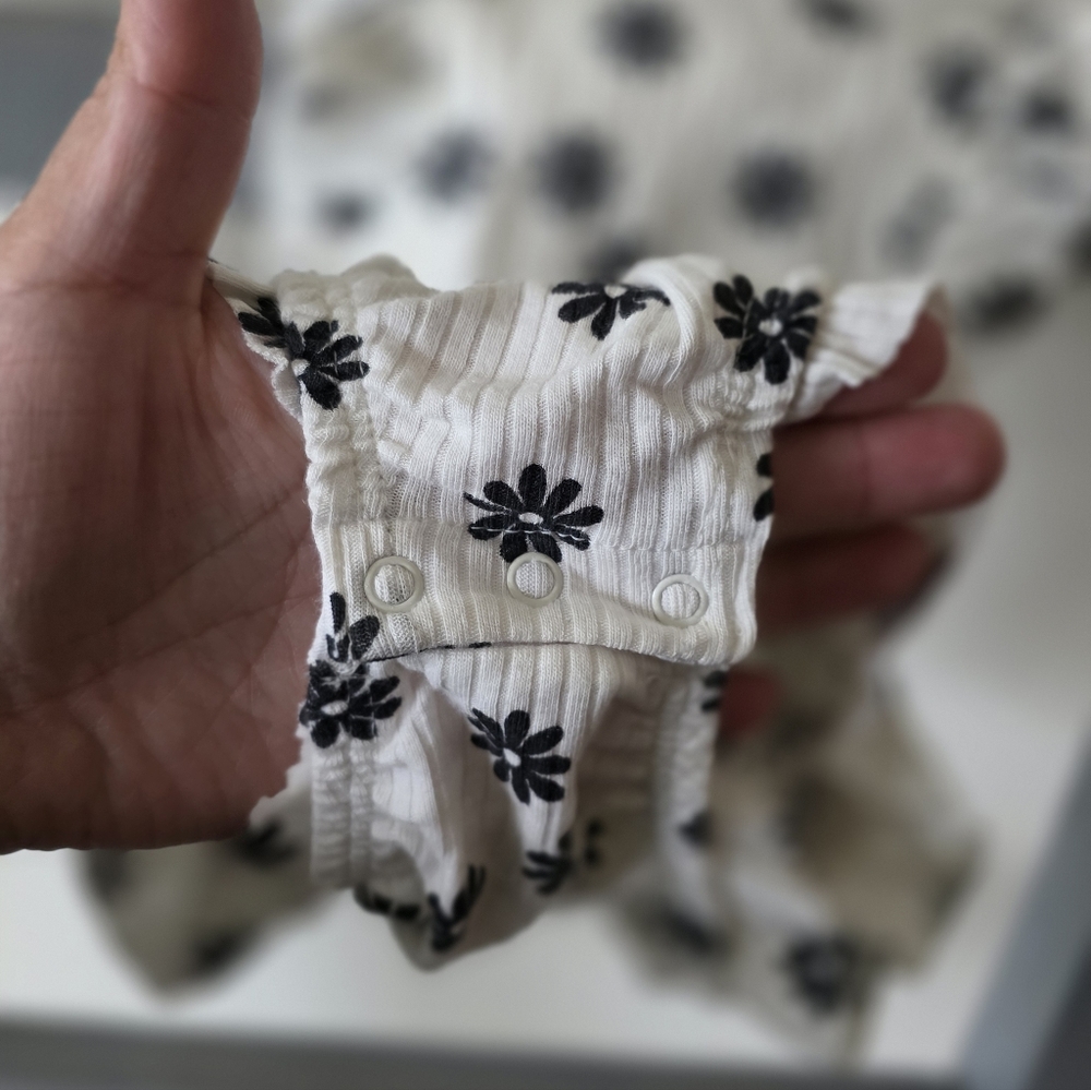 Floral Ruffle Baby Romper - Picture 3 of 7